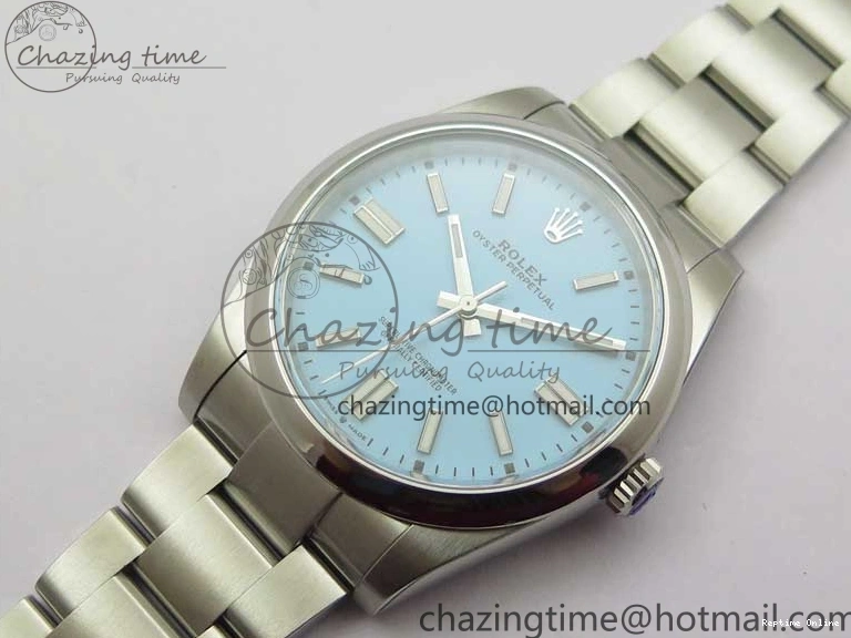 0504 Classic Oyster Perpetual 41mm 124300 ROF 1:1 Best Edition 904L Steel Tiffany Blue Dial on SS Bracelet A 2670
